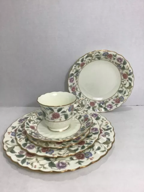 Noritake Bone China LaPrada 6 pc Place Setting 4703 Place Setting Bowl Teacup