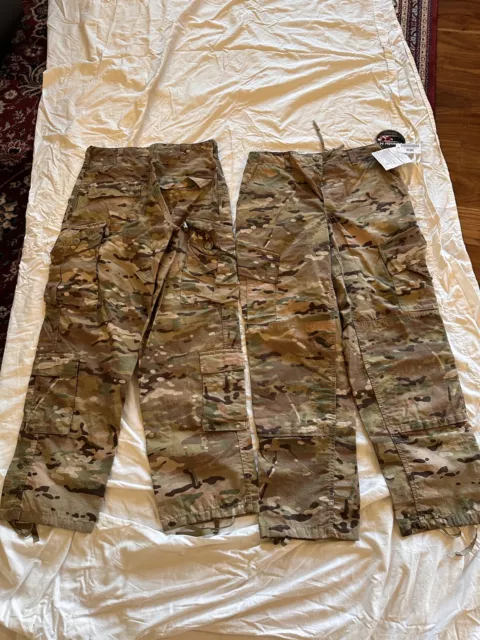 2 US Army Issue Flame Resistant Multicam OCP Combat Pants Trousers SMALL SHORT