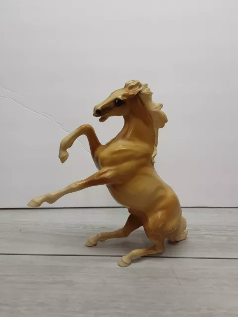 Vintage Hartland Rearing Fighting Mustang Horse Golden Blonde