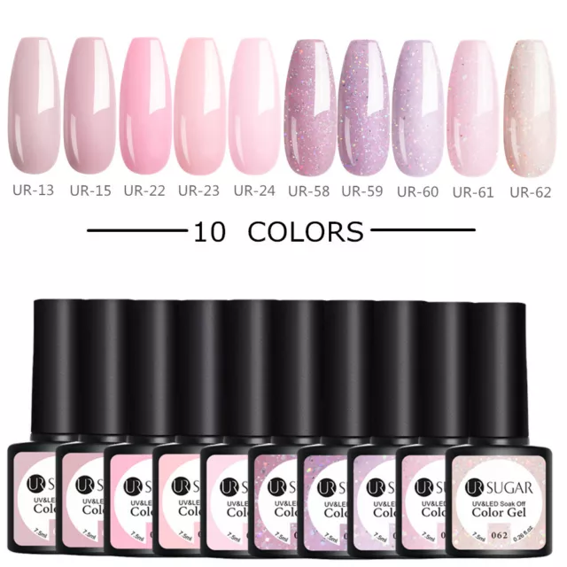 10 Bottles/set UR SUGAR UV Gel Nail Polish Soak Off Gel Varnish Lot UV LED 7.5ml 2