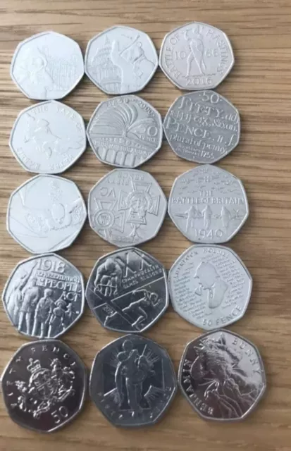 50p Coin Collection Rare