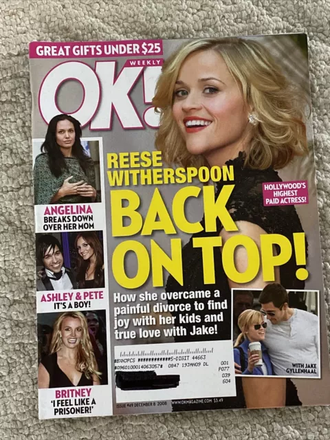 OK! Weekly Magazine December 8, 2008, Single Issue Reese Witherspoon Britney