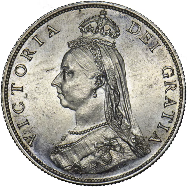 1887 Florin - Victoria British Silver Coin - Superb