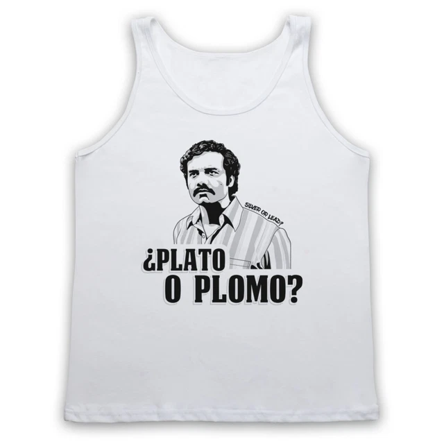 Gilet Narcos Pablo Escobar Plato O Piombo Argento O Lead Lord Adulti Top Serbatoio