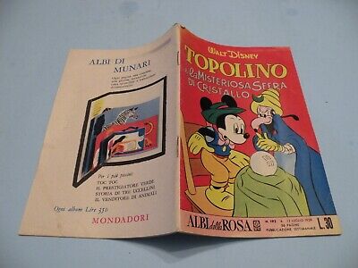 Topolino Albi Della Rosa N.192 Mondadori 1958 Originale Ottimo