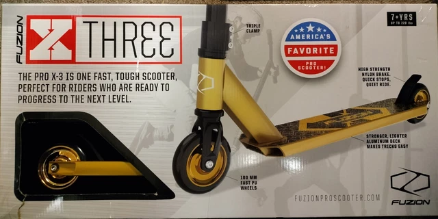 Fuzion Gold Pro X-3 2-Wheel Scooter open box Fuzion Gold Pro X-3 2-Wheel Scooter open box