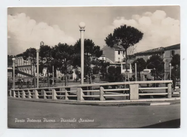 Porto Potenza Picena Piazzale Della Stazione - Cartolina Viaggiata