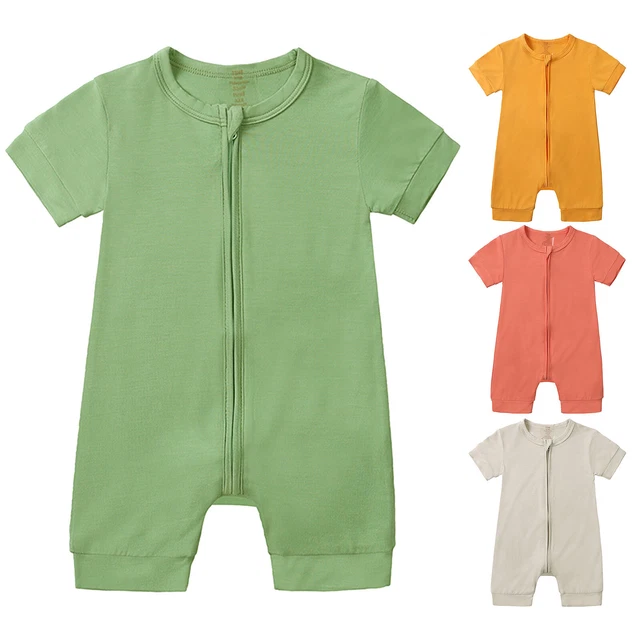 Infant Baby Boys One-Piece Romper Summer Short Sleeve Bodysuit Toddler Jumpsuit