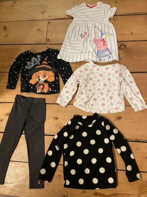 Girls tshirt dress leggings bundle age 3-4 years peppa pig paw patrol
