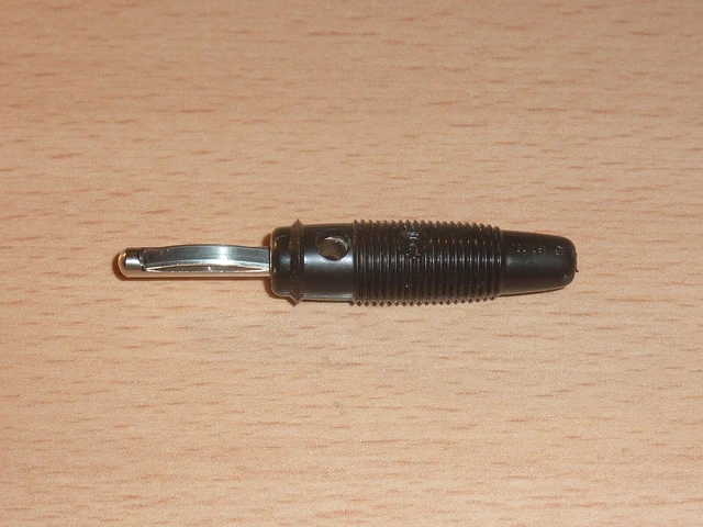 HIRSCHMANN 4 mm-Stecker, Schraubanschluss, 1,5 mm²,  schwarz, Typ: VQ 20 SW