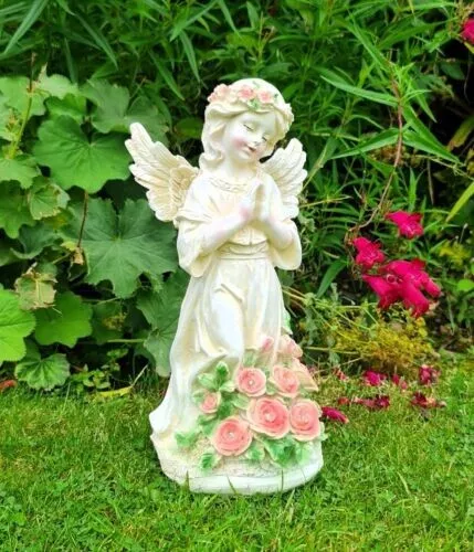Solar Garden Ornament Cherub Home Decor Fairy Angel Figurine Statue Indoor Outdo