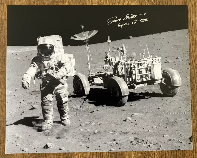 Dave Scott Apollo 15 Signed 10 x 8 Lunar Rover Photo *Zarelli Space LOA*