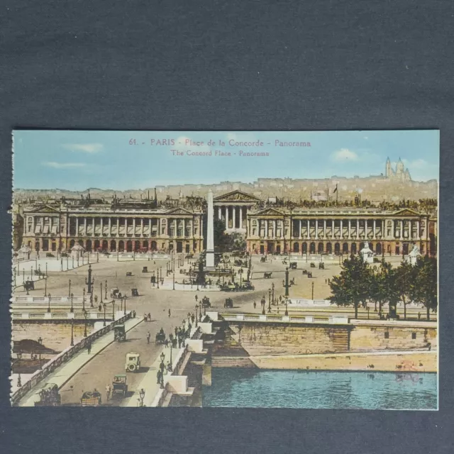 CPA Carte Postale Ancienne Paris - Place De La Concorde - Panorama