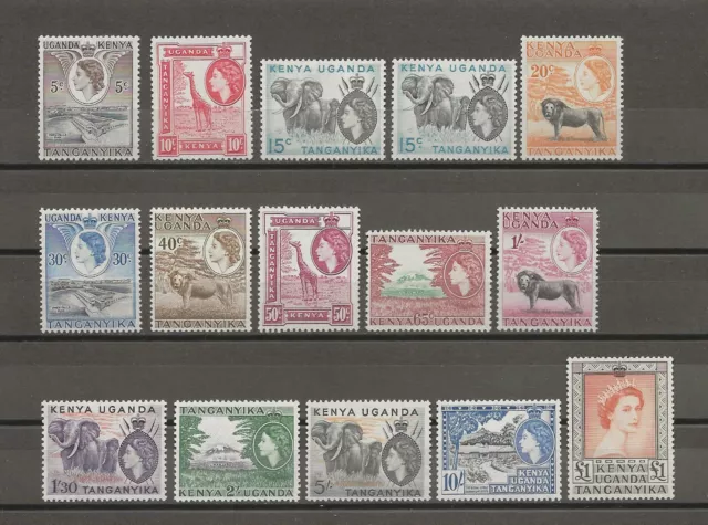 KENYA, UGANDA & TANGANYIKA 1954/59 SG 167/80, 169a MNH Cat £150