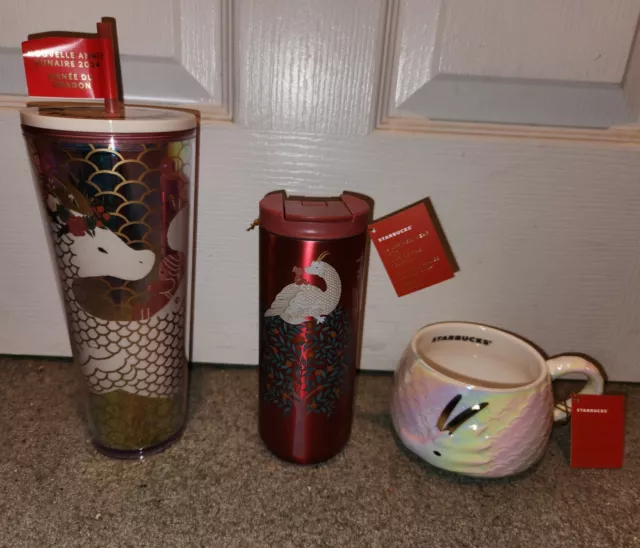 2025 STARBUCKS LUNAR New Year of the Dragon 24oz Tumbler, 14oz Mug