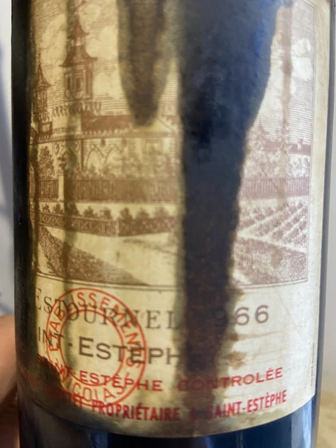 Superbe flacon Cos D ESTOURNEL Saint Estephe grand cru classe 1966