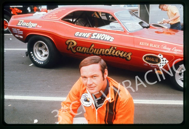 35Mm Nhra Slide - Gene Snow Rambunctious Funny Car Awesome Close Up Shot #Z6P
