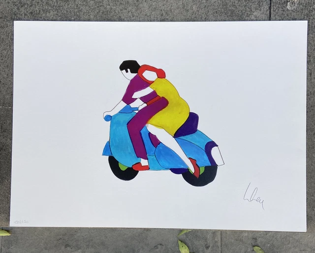 MARCO LODOLA Setigrafia Original Sobre Cartulina