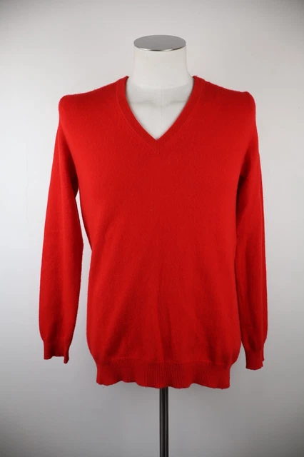 Pull Fin 100% Cachemire Rose Eric Bompard Taille L/40fr - Col V, Manches 3/4, Très Bon état