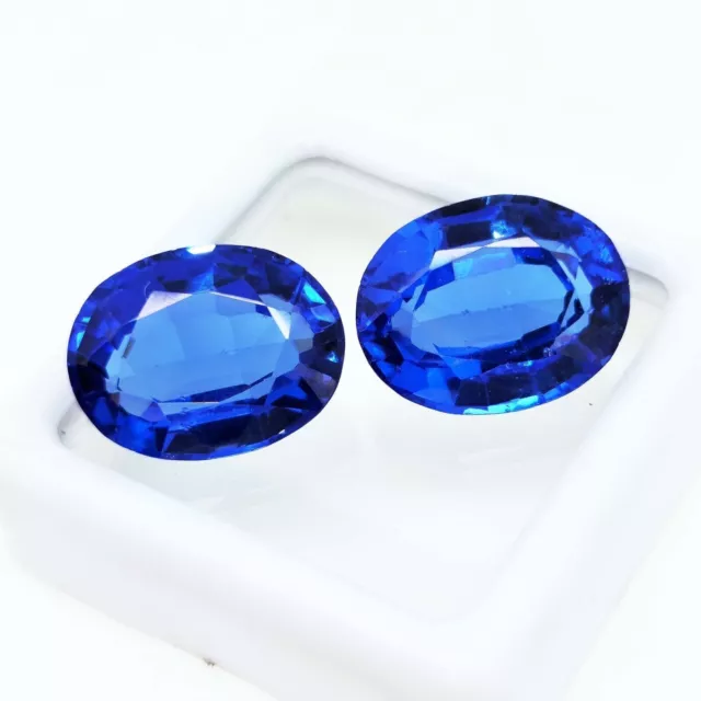19.50 Ct Natural Ceylon Blue Sapphire Oval Cut Beautiful Gemstone Pair