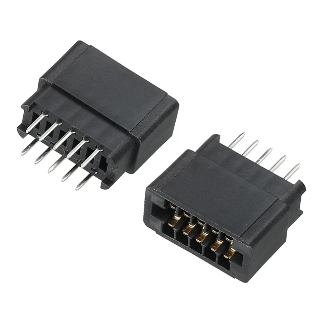 Scheda Bordo Connettore Nero Presa Destra Angolo 10 Pin 2.54mm Passo 2pz