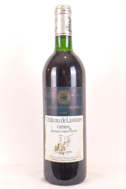 corbières château de lastours fut de chêne rouge 1989 - languedoc