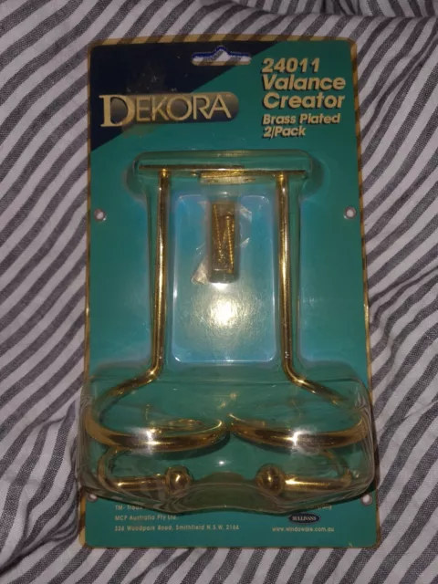 Set of 2 Brass VALANCE CREATOR Tie Backs Sullivans Swish DEKORA curtain window