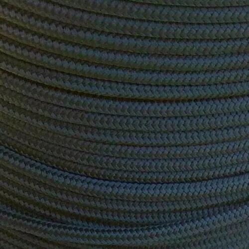 10m X 5mm BLACK DOUBLE BRAID WITH DYNEEMA SPECTRA CORE YACHT MARINE ROPE 1350kg