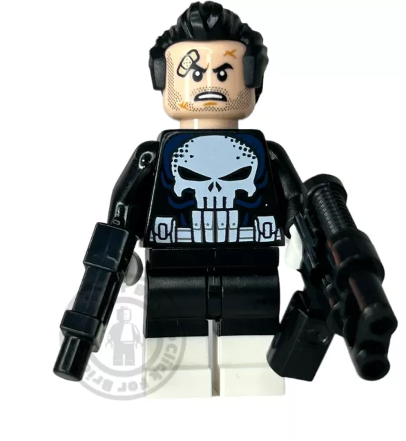 LEGO The Punisher Minifigure sh722 From Daily Bugle 76178 Marvel Superhero NEW