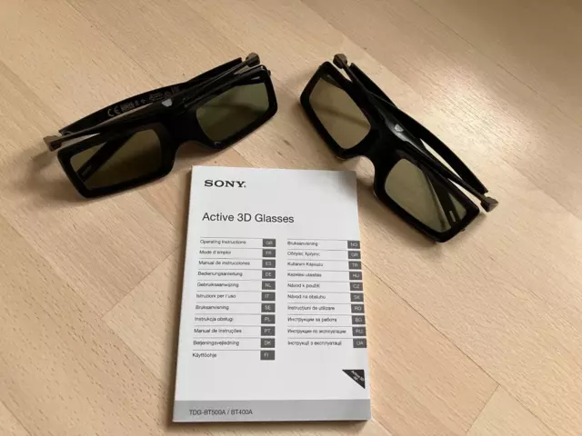 2x Originale Active 3D Glasses Sony TDG BT400A