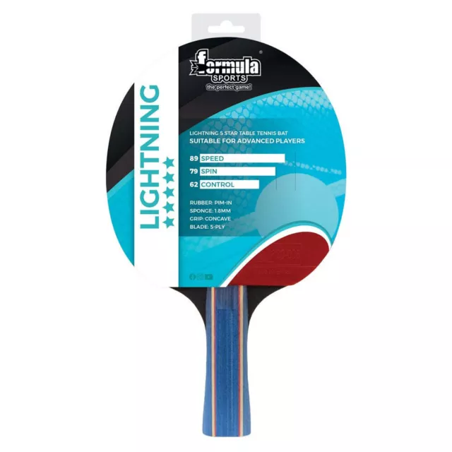 Formula Sports Lightning Table Tennis Game Bat/Racket Ping Pong Game 5 Star
