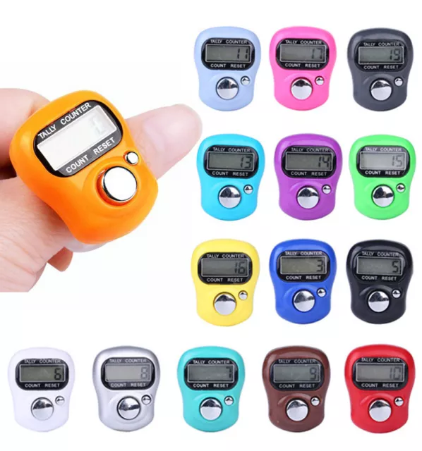 RANDOM Digit Digital LCD Electronic Finger Hand Ring Knitting Row Tally Counter