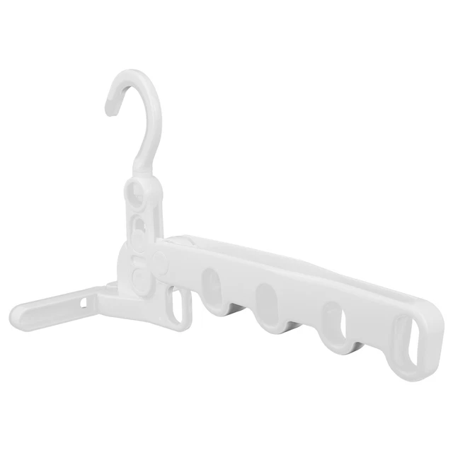 Appendiabiti pieghevole portasciugatrice design pieghevole a 5 fori bianco