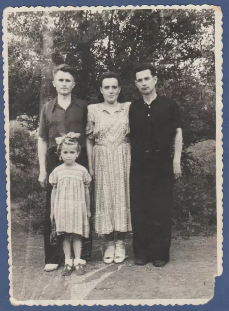 Handsome Guys and a Girl with a Child Soviet Vintage Photo USSR