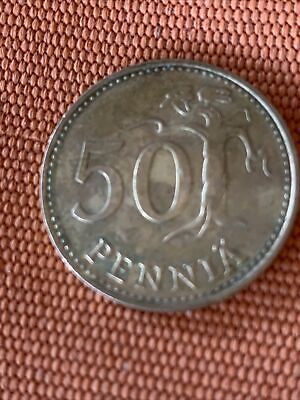 1986 50 Pennia Suomen Tasavalta Finland Coin