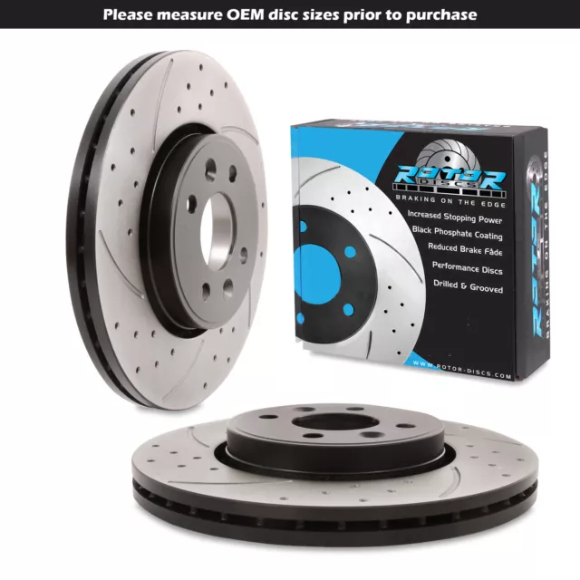 FRONT DRILLED GROOVED 280mm BRAKE DISCS FOR RENAULT MEGANE MK2 1.9 2.0 16V SPORT