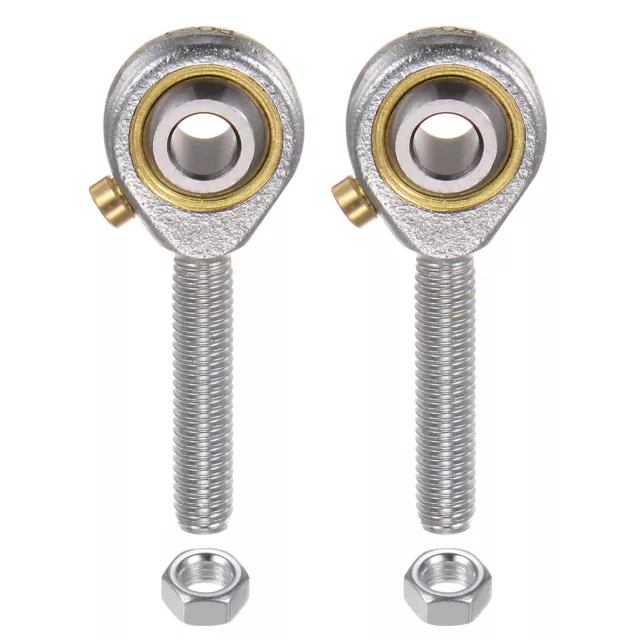 2pcs POS5 M5 Male Rod End Bearing M5x0.8 Right Hand Thread,Includes Jam Nut