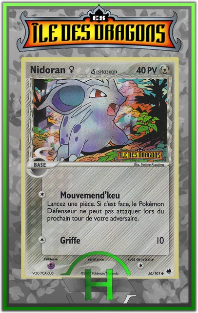 Nidoran ♀ Holo - EX:Ile des Dragons - 56/101 - French Pokemon Card