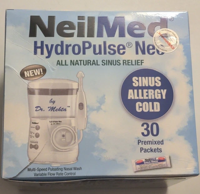 NEILMED HYDROPULSE NEO Sinus Relief Pulsating Nasal Wash w/ 30 Packets