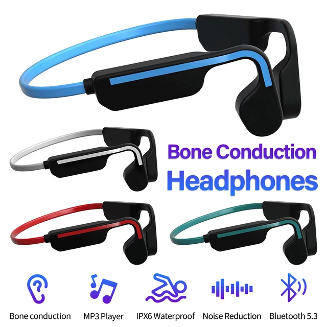 Bone Conduction Headphones Bluetooth 5.3 Wireless Earbuds Outdoor Sport Headset,