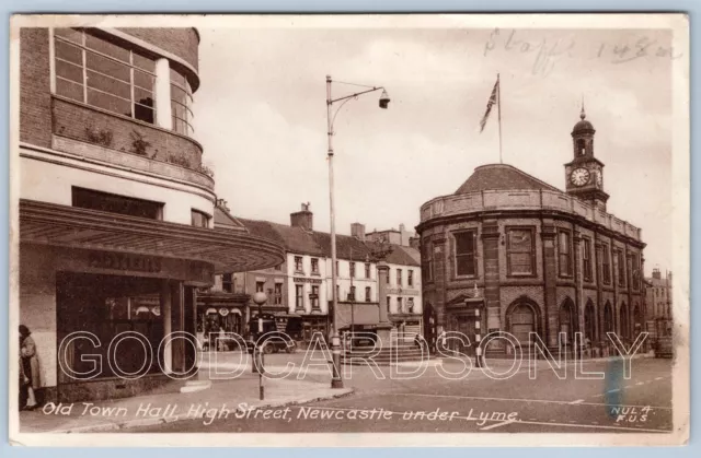 NEWCASTLE UNDER LYME shops OLD CARS-PP -T 8