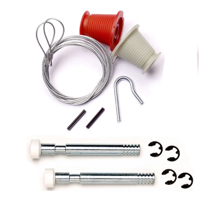 RODILLOS/CABLES HENDERSON Puertas C-Clip KIT DE REPARACIÓN COMPLETO