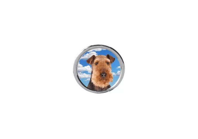 Airedale Terrier   Dog code37 DOME  Magnet Personalise with any name