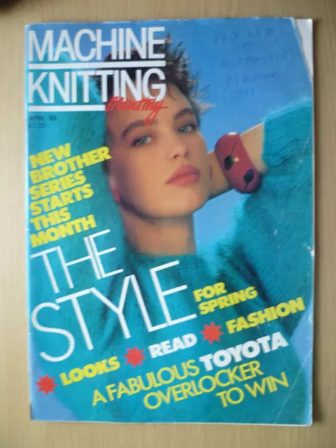 MACHINE KNITTING MONTHLY Magazine Abril 1989
