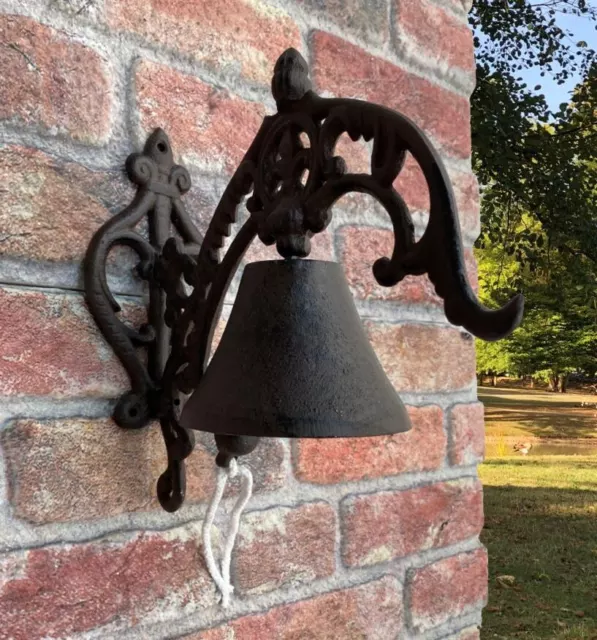 Campana de pared campana de jardín hierro fundido estilo antiguo 27cm 2
