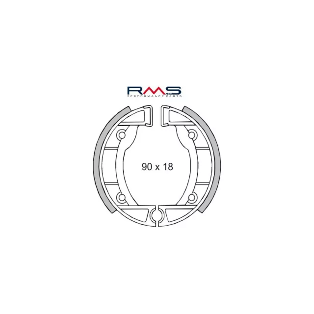 Bremsbacken Trommel Bremse RMS Mofa Vespa 90x18mm für Piaggio Ciao Mix Boxer 50 3
