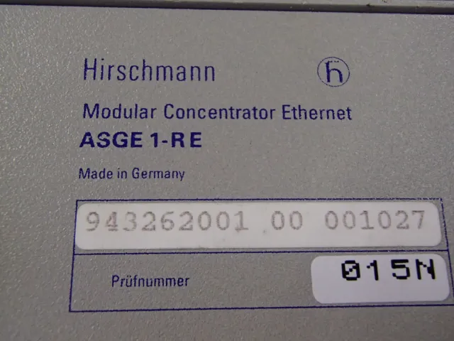 ASGE1RE    - HIRSCHMANN -    ASGE 1-RE  /    Modular concentrator ethernet  USED 3
