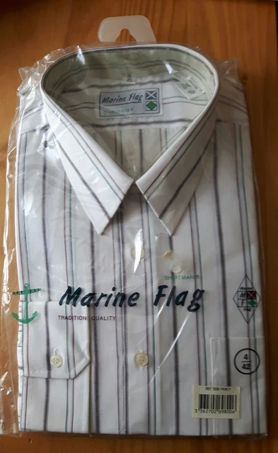 Chemise Homme I.N.C. Manches Courtes Rayée Blanche - Taille L, Neuve Sans étiquettes