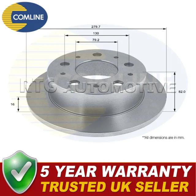 Comline Rear Brake Disc Fits Peugeot Boxer Fiat Ducato Citroen Relay #1