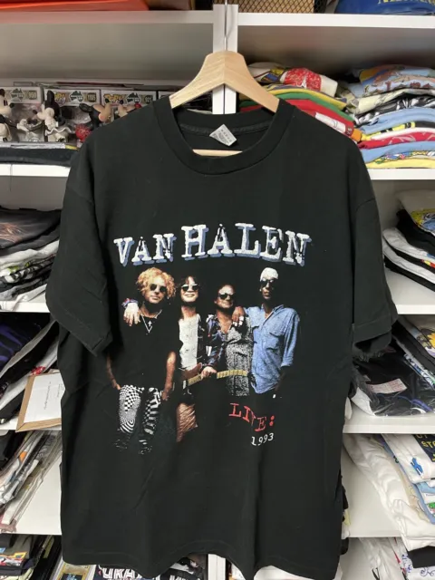 Vintage 1993 Van Halen Live Concert Tour Shirt 90s Used